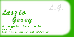 laszlo gerey business card