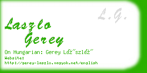 laszlo gerey business card